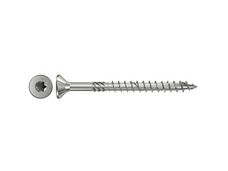 Fischer Power-Fast, Skrue, Rustfrit stål, Træ, Flad, Fladt hoved, Torx