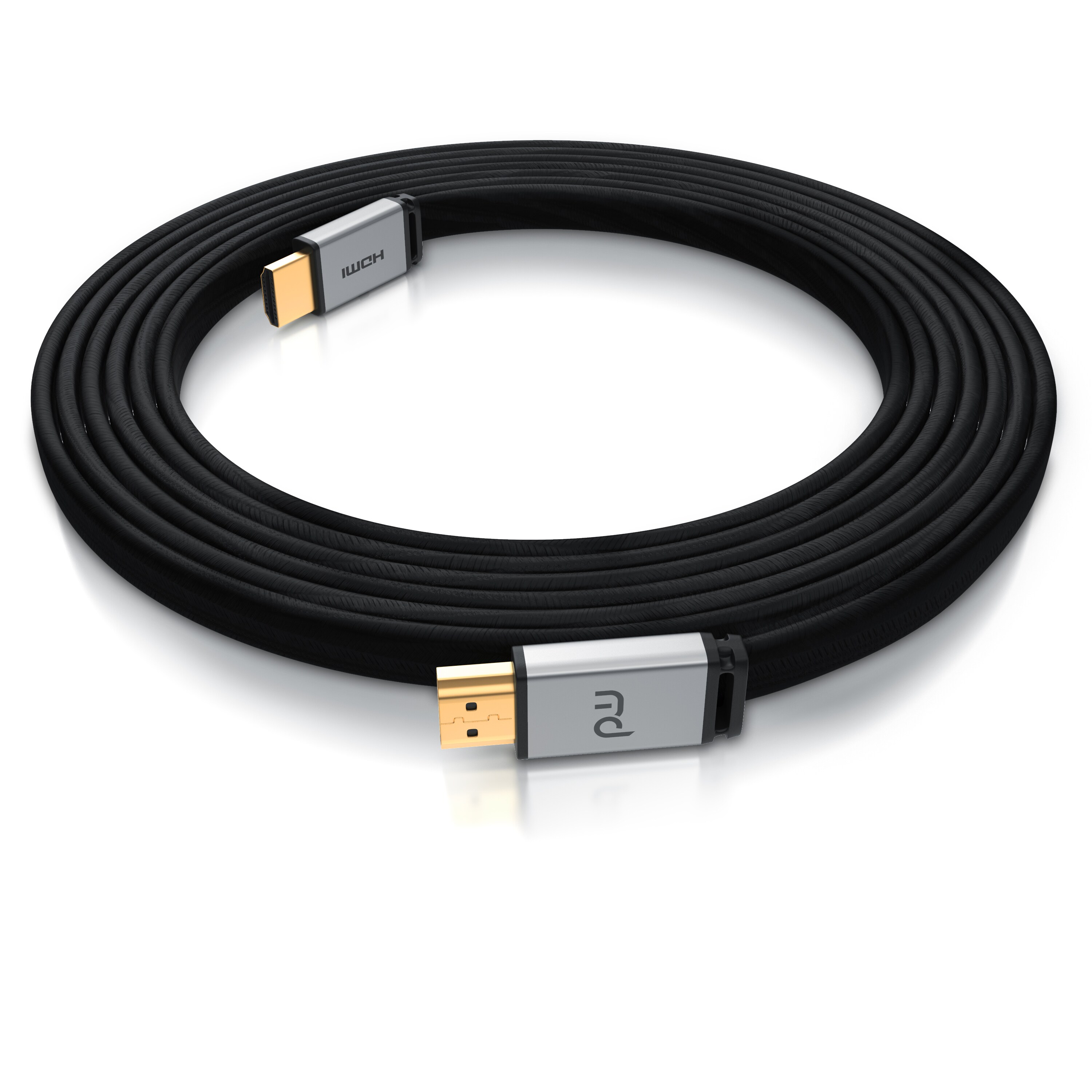 Primewire 8K High Speed HDMI Kabel 2.1 - Flachbandkabel mit Gewebemantel 7680 x 4320 @ 120 Hz mit DSC - 1m