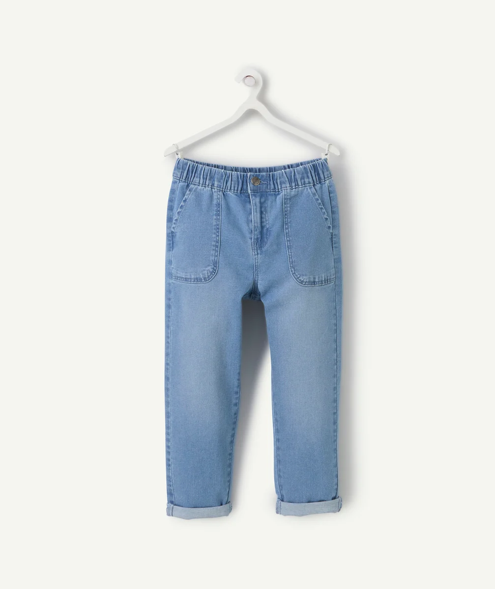 pantalon slouchy garçon en denim low impact bleu