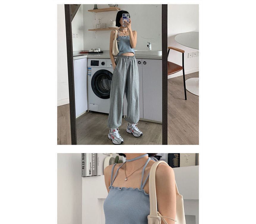 CRIBI - Effen Harem-joggingbroek met trekkoord in de taille