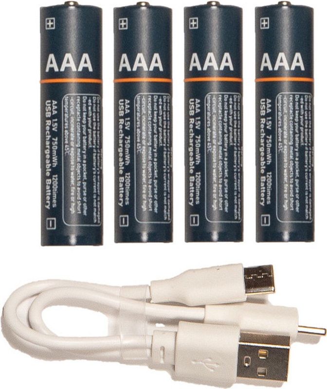 Anna's Collection - Oplaadbare Batterijen AAA - 4x - USB-oplaadbaar - Herlaadbare Batterijen