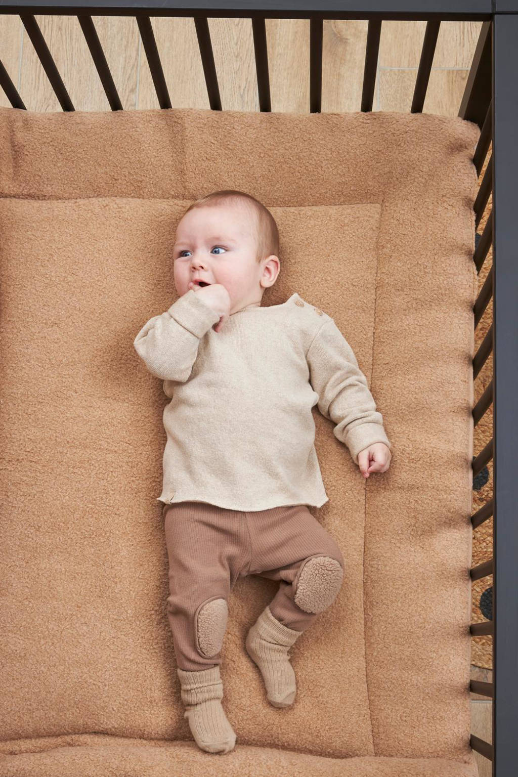 boxkleed Bouclé Uni 80x100 cm Toffee