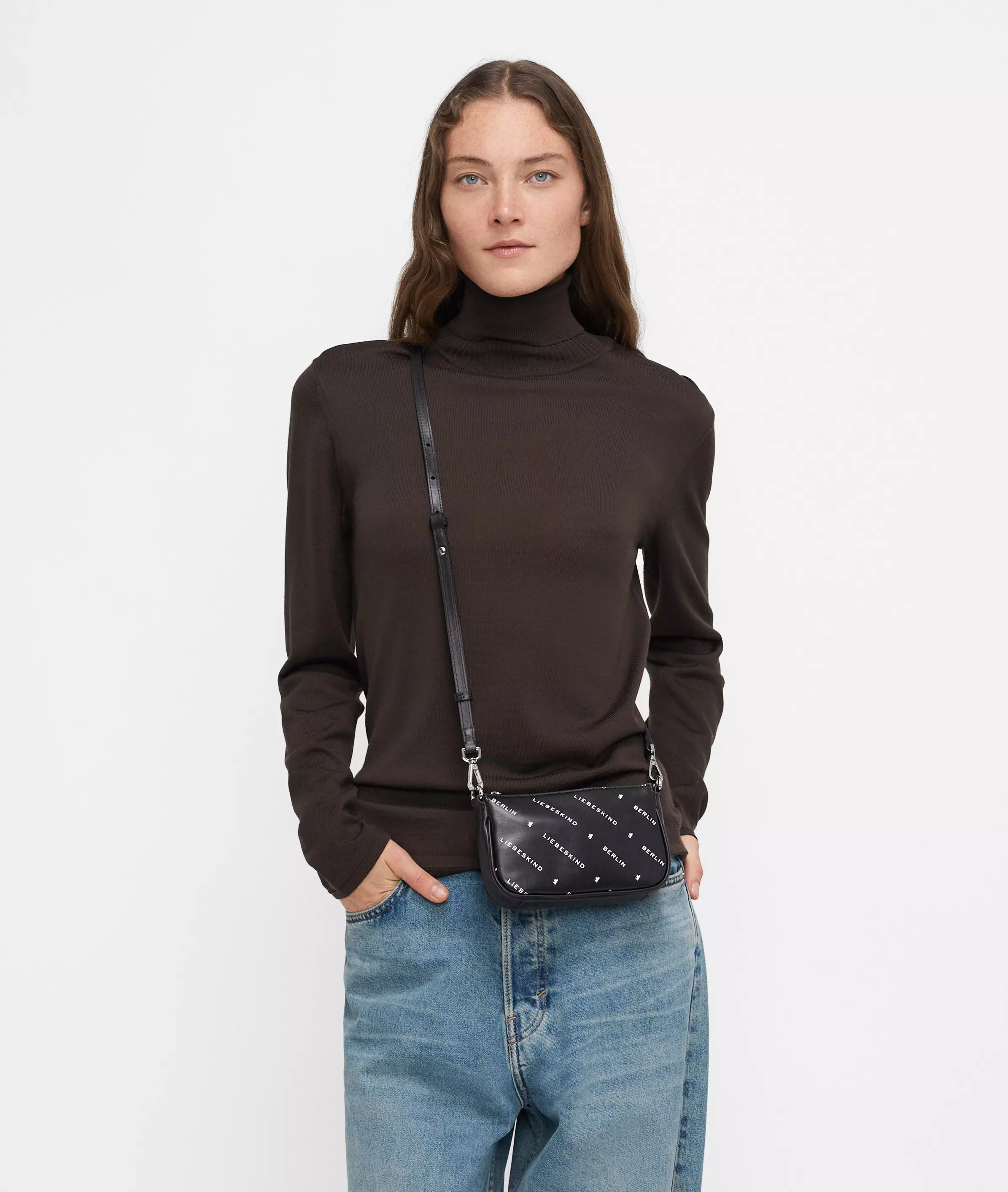 Monogram Crossbody XS Nappa leather shoulder bag with Liebeskind Berlin lettering