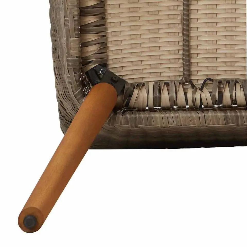 vidaXL - Tuinstoel - Zwart - Poly rattan - 55 x 62.5 x 82cm