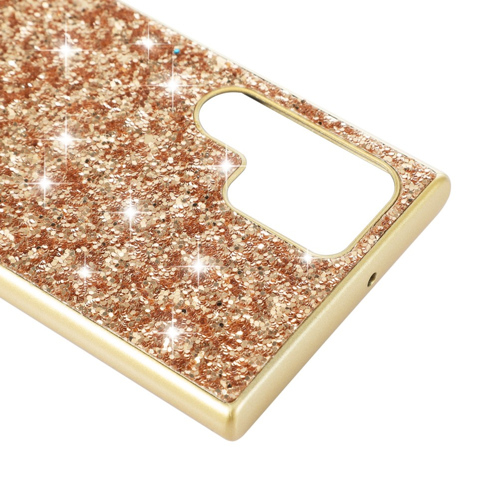 Samsung Galaxy S23 Ultra 5G Hybrid Hardcase Schutzhülle im Glitzer Design - Roségold