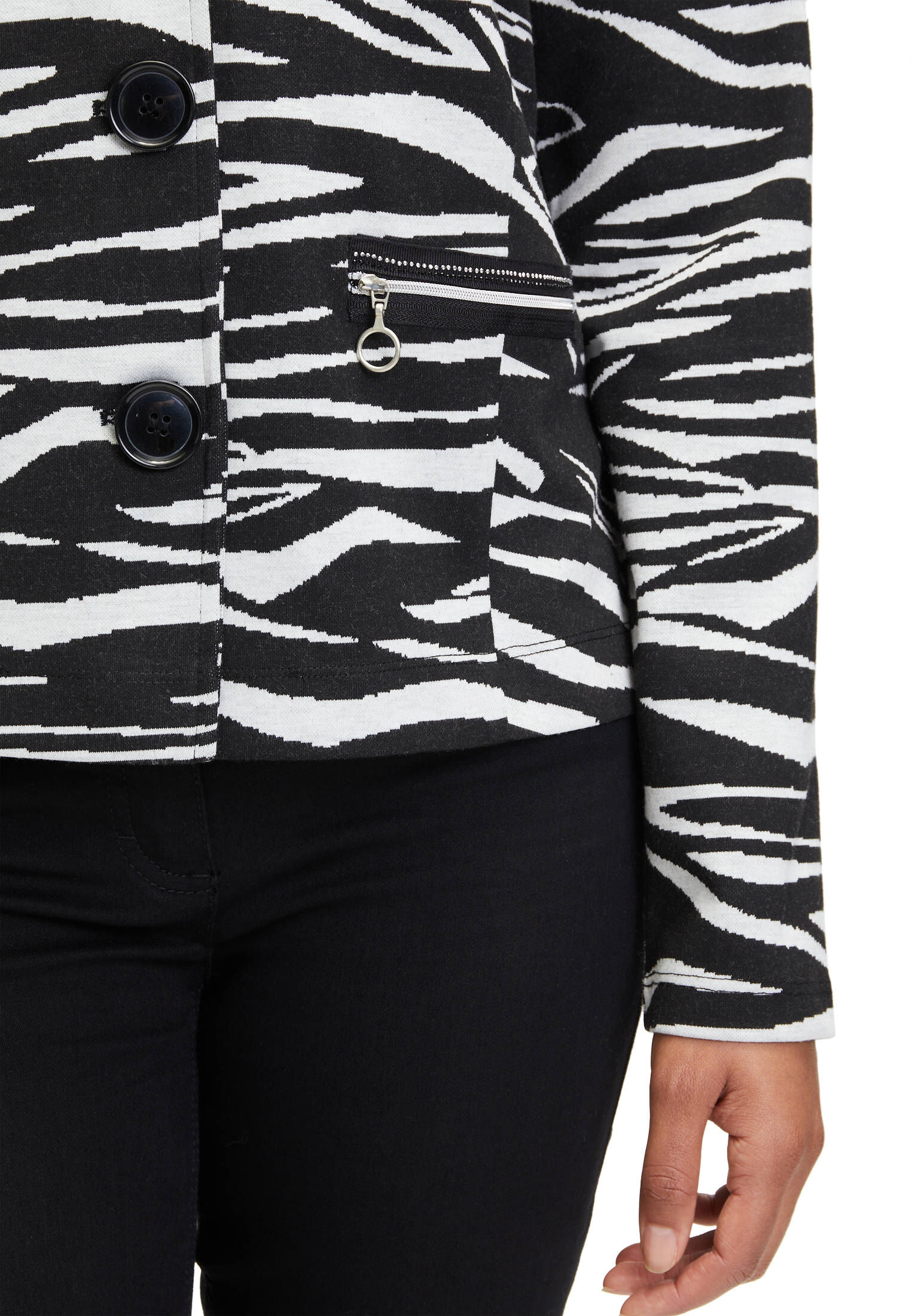 Betty Barclay| Damen Sweatjacke mit Stehkragen
