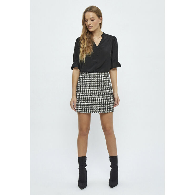 Minus Renete Short Skirt Black checked