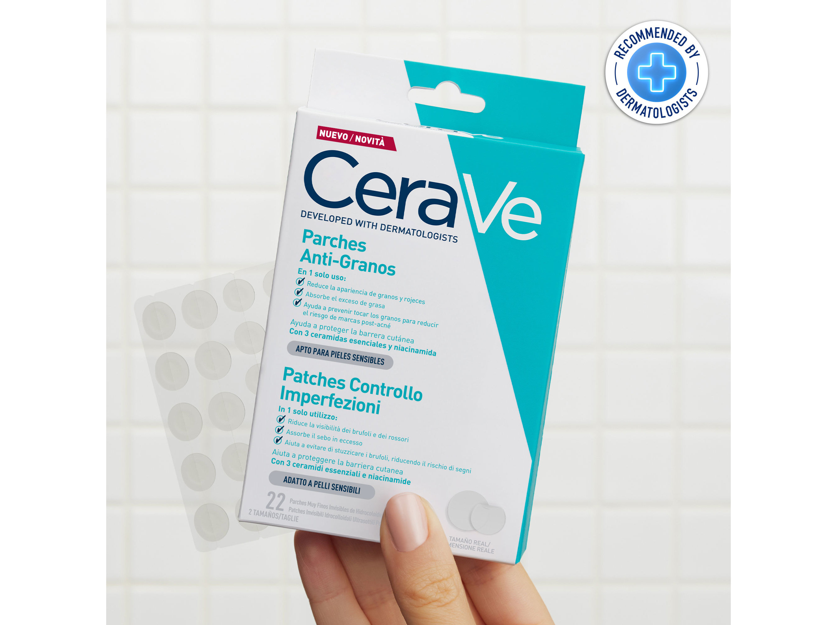 PATCHES CERAVE ANTI-BORBULHAS 22UN
