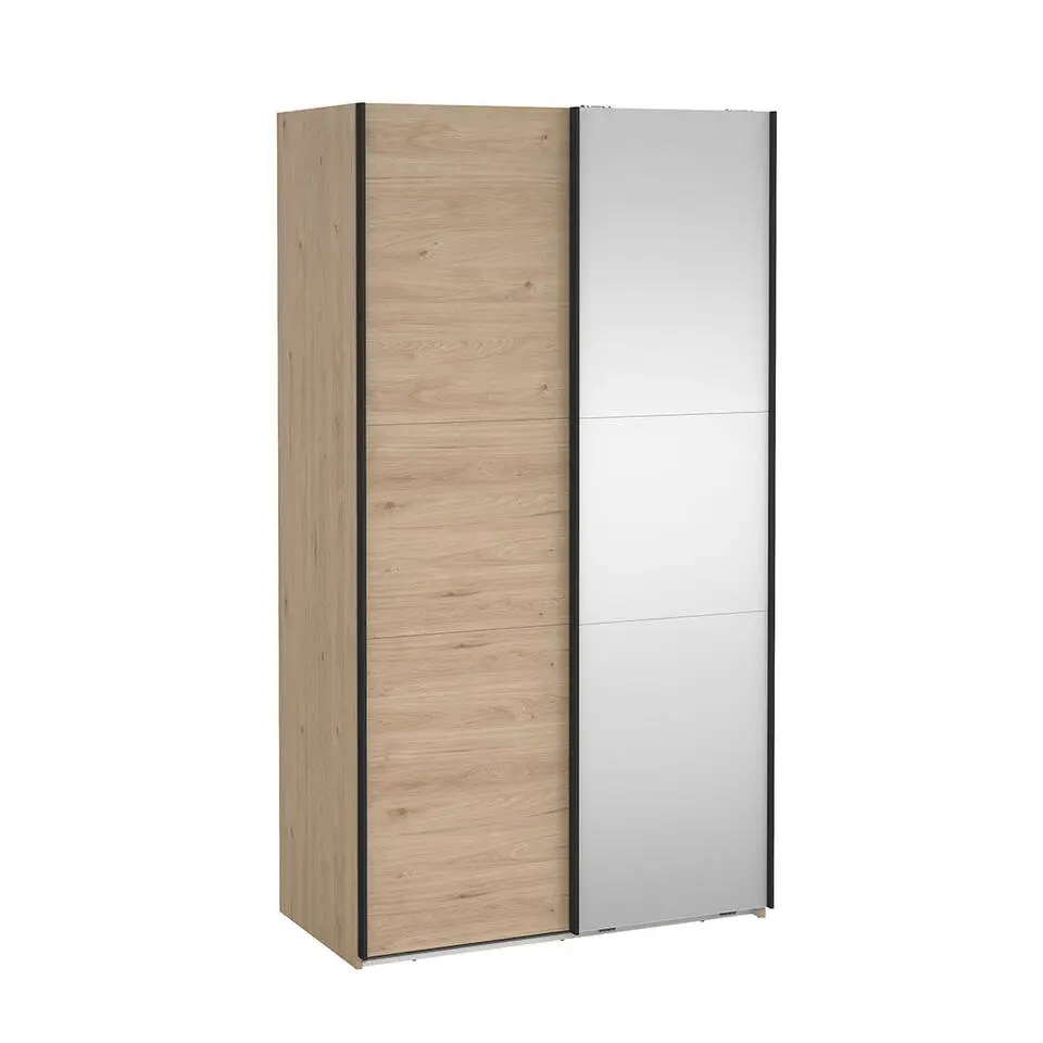 Hioshop Como schuifdeurkast 2 deuren 120x220cm eikdecor