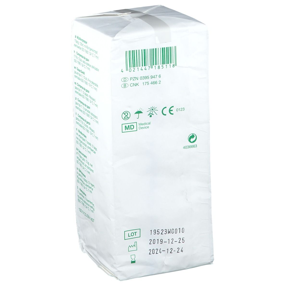 Gazin® Kompresse 7,5 cm x 7,5 cm unsteril 12 lagig