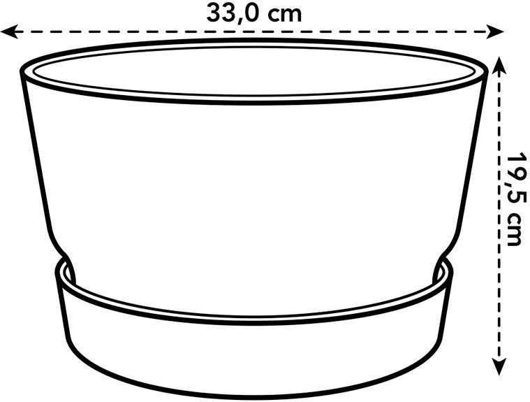 Elho bloempot Greenville groen D 32,5 H 19,4 cm