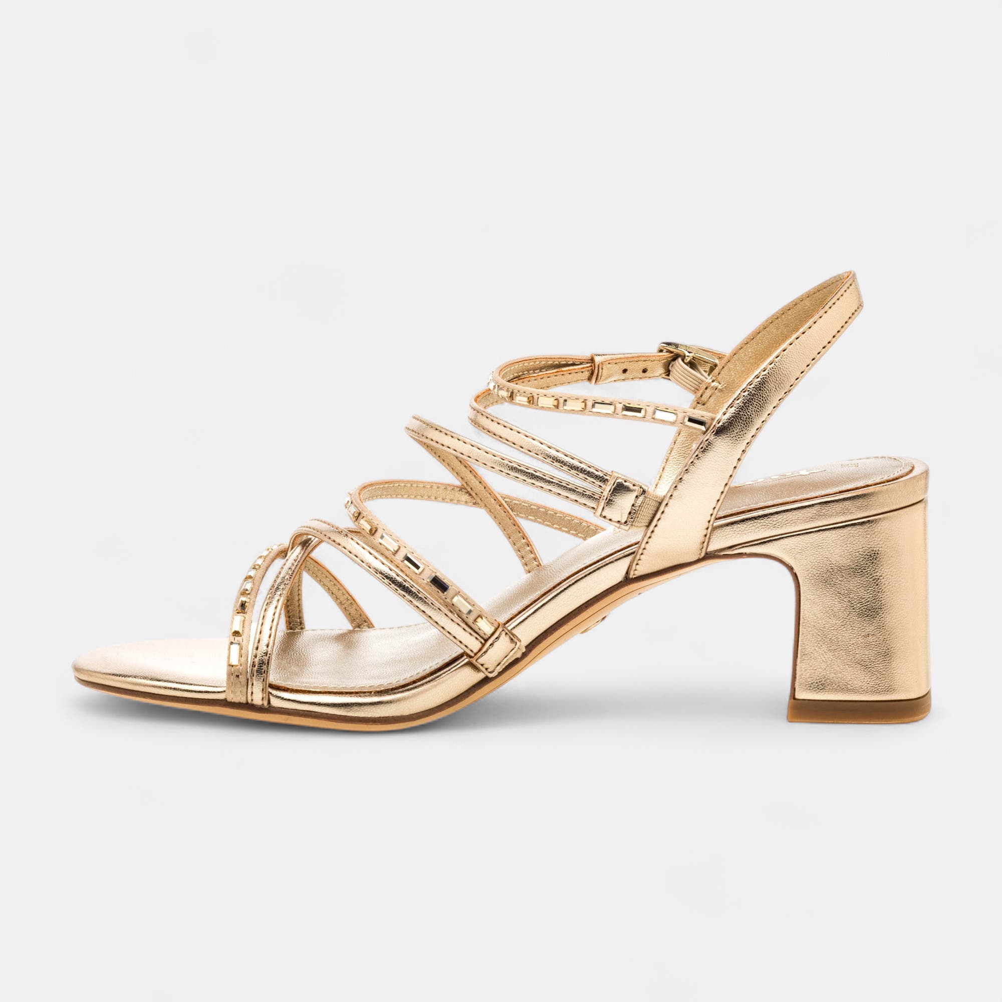 Nu-pieds à talon Femme or