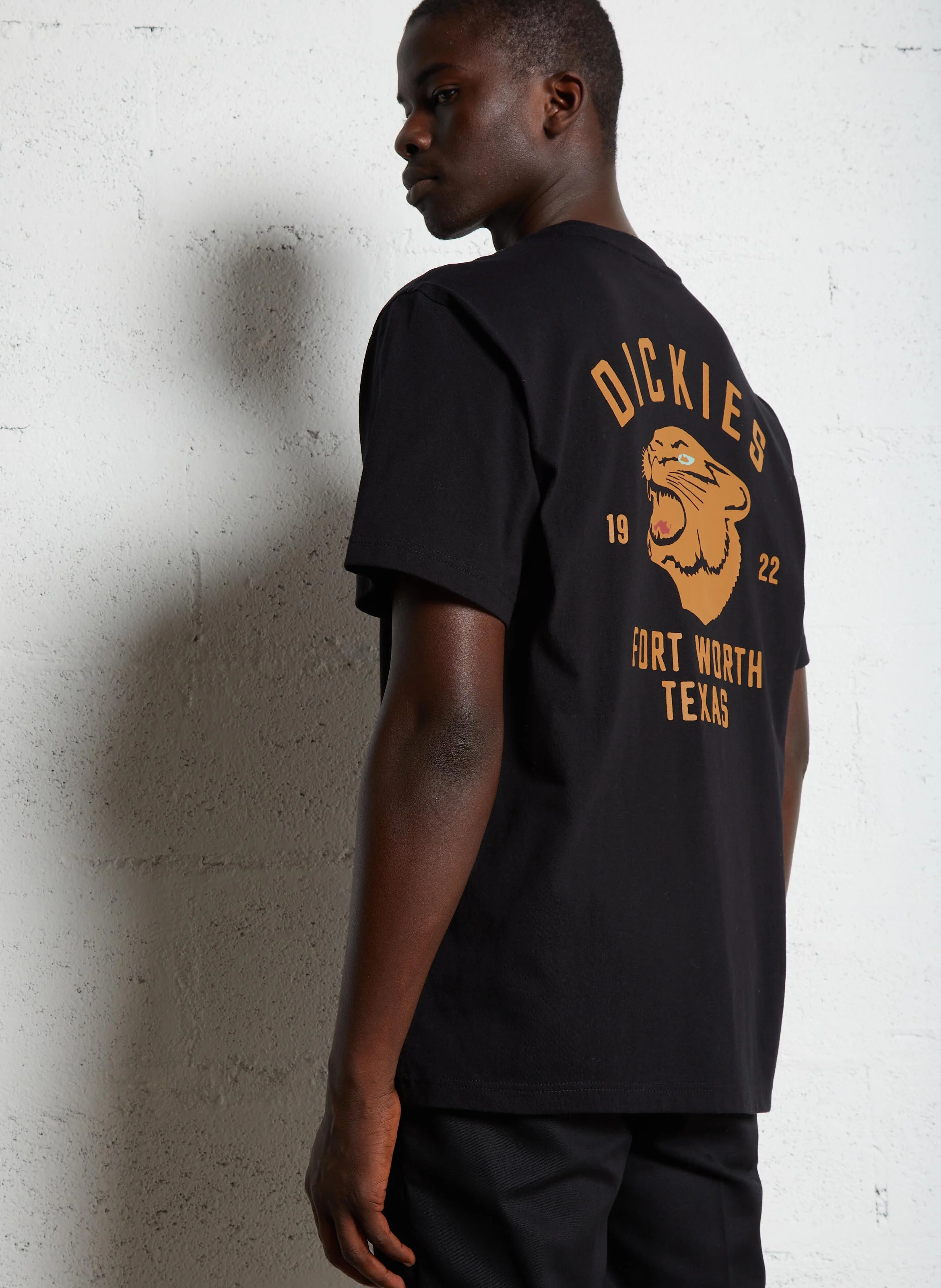 DICKIES PANTHER - Tee-shirt droit col rond en coton | Noir
