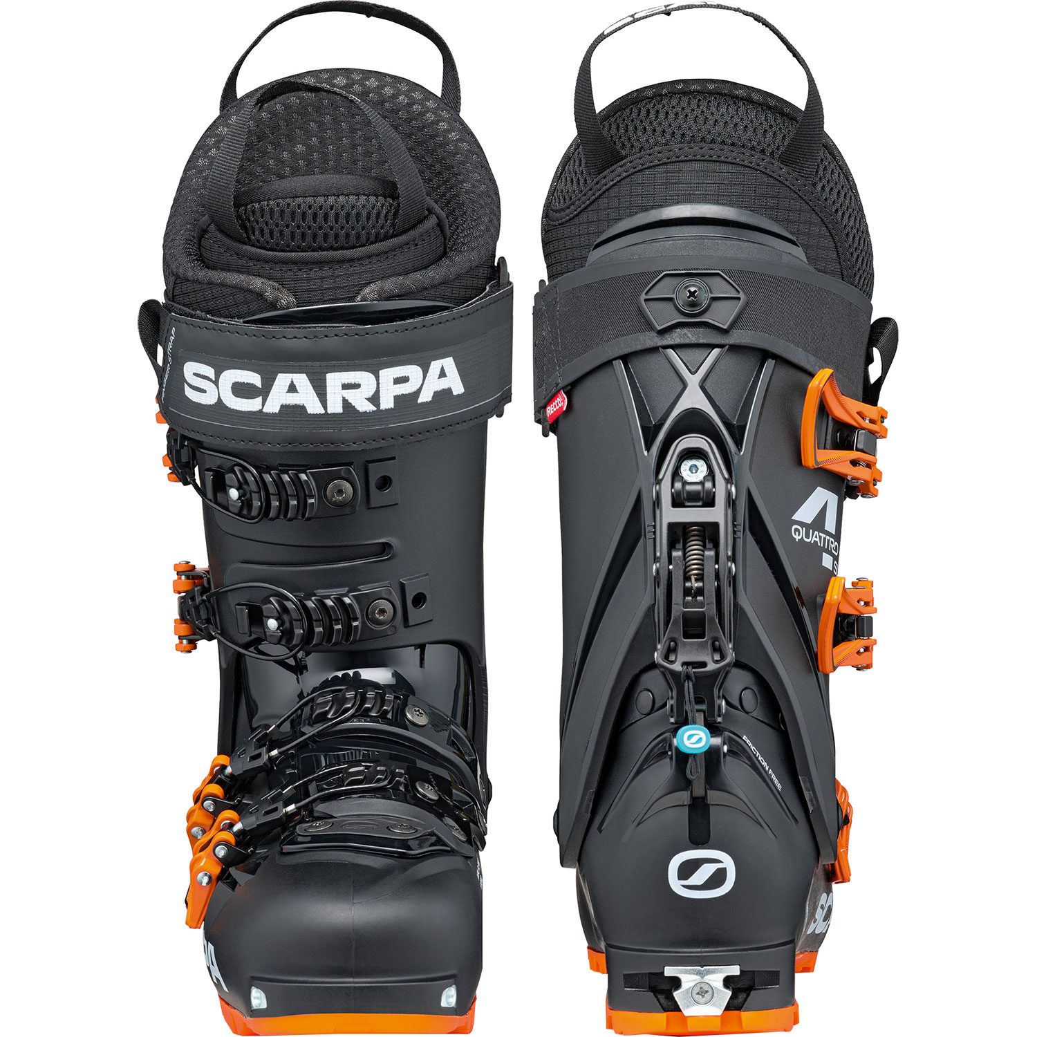 Scarpa 4-Quattro SL Hybrid Freetouring Skischuhe Herren black orange