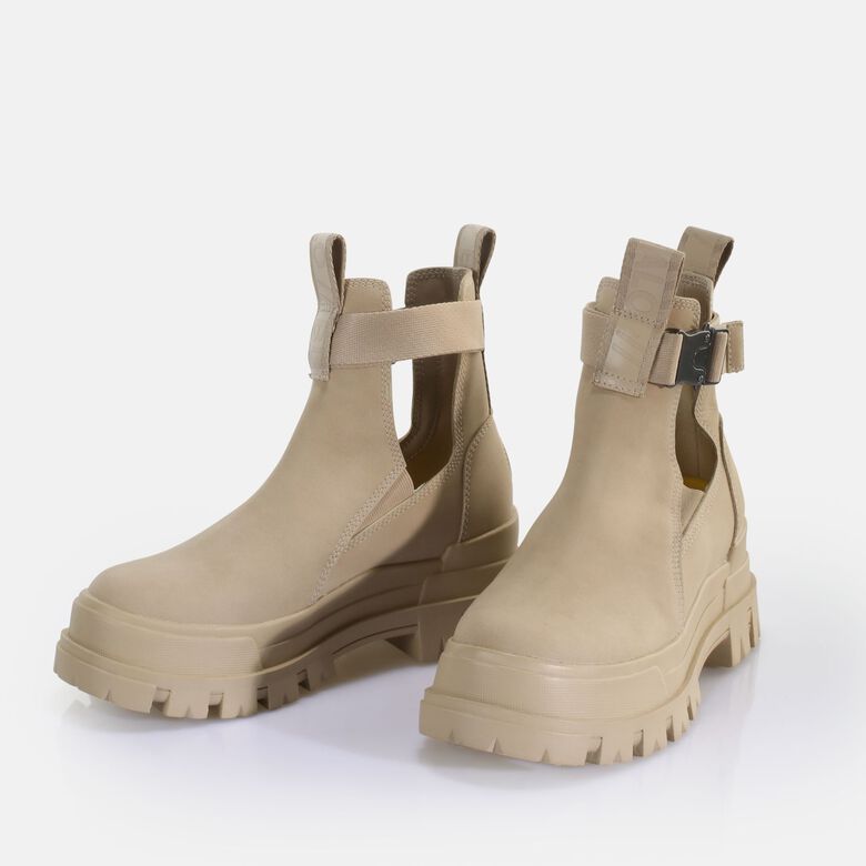 Aspha Coa Bottines à talon vegan, beige