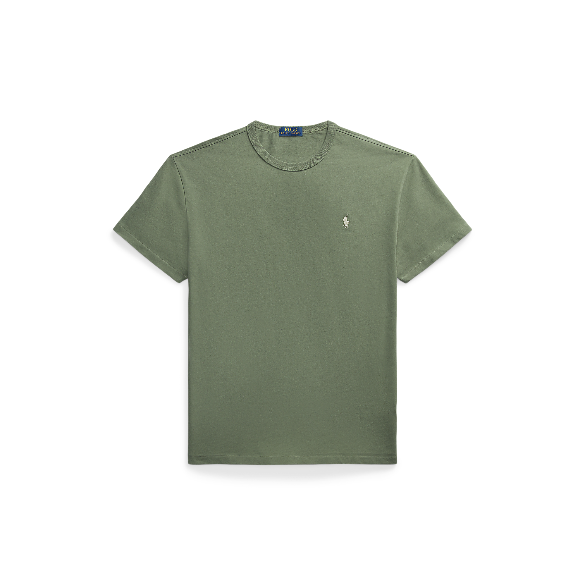 Tee-shirt droit col rond en coton | Vert