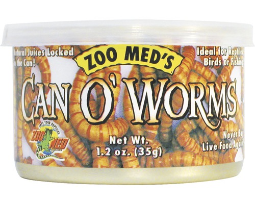 Geconserveerde meelwormen ZOO MED Can O' Worms (300 wormen/blik) 35 g