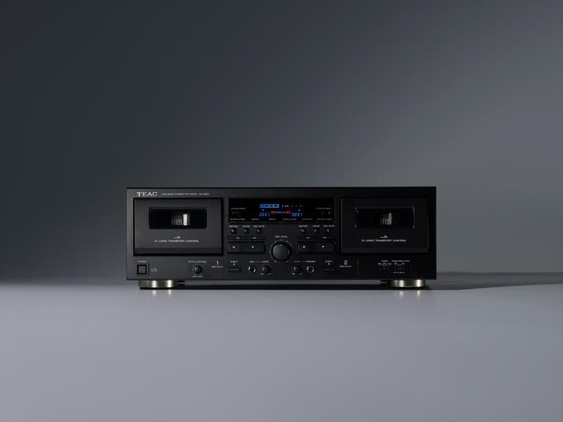 TEAC W-1200-B Schwarz Doppel-Kassettendeck