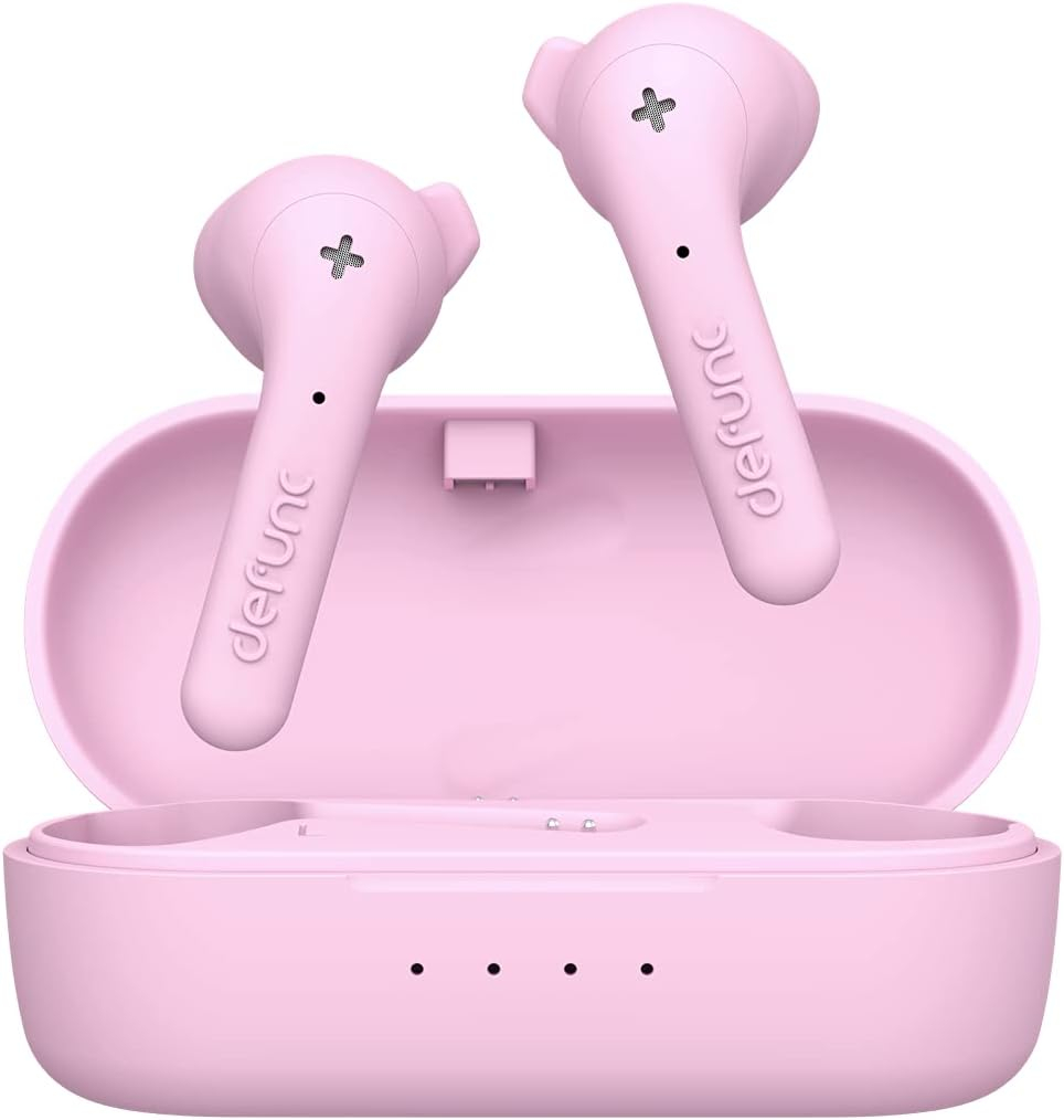 True Music TWS Bluetooth 5.2 In-Ear Kopfhörer Headset IPX4 mit Ladecase (D4275M) - Rosa