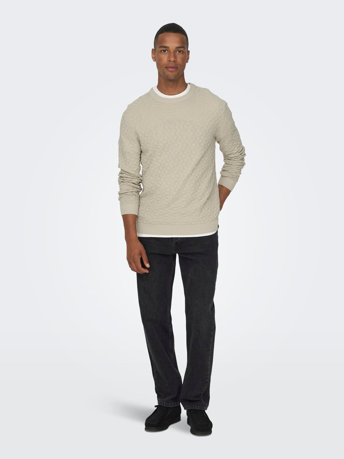 ONSKALLE Pullover Silver Lining