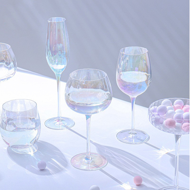 (460ml) Irisierendes Weinglas Rainbow Cocktail Glas