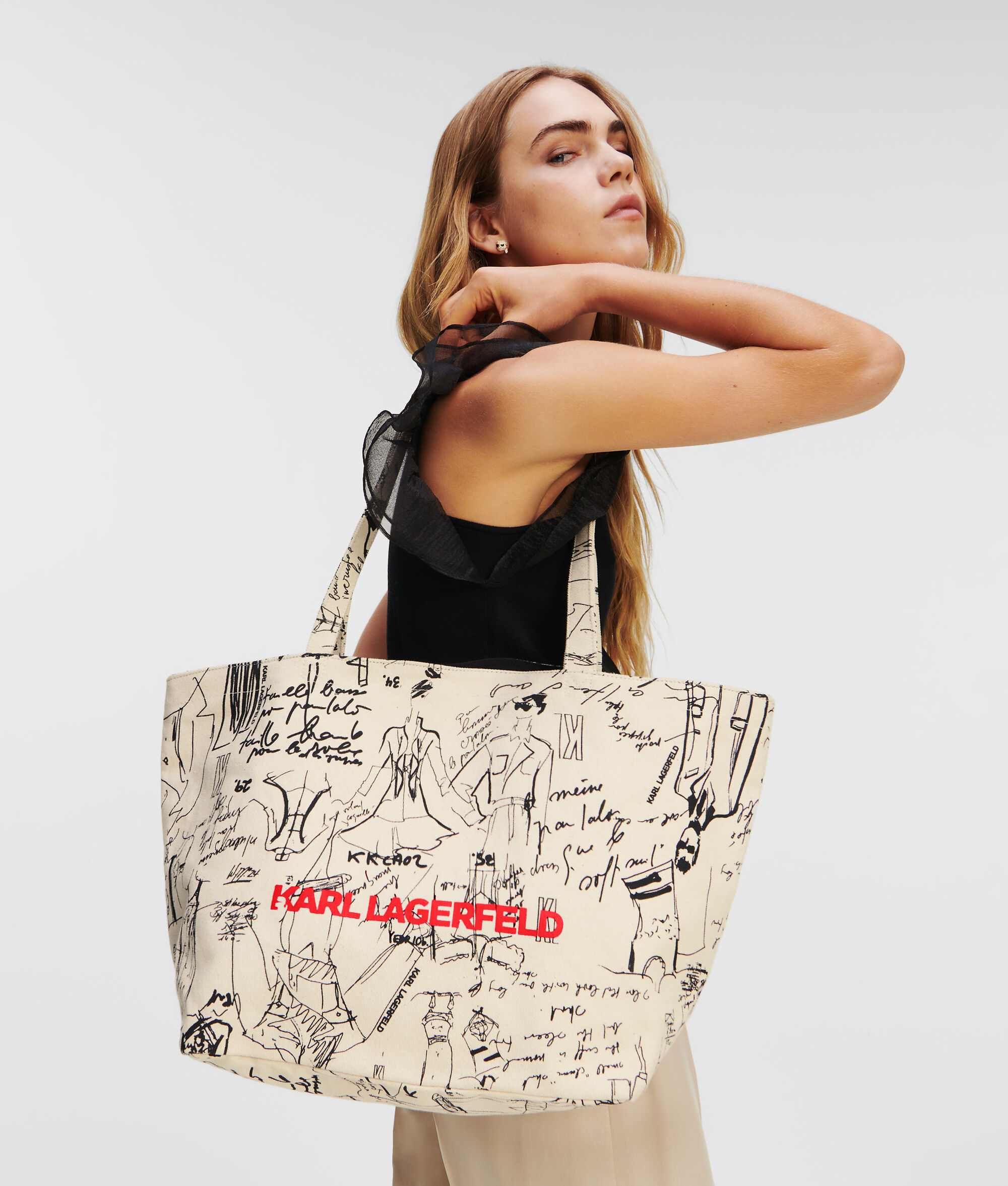 SAC SHOPPER AVEC MOTIF CROQUIS K/ARCHIVE