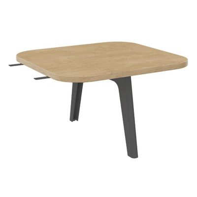 Tablette de liaison ou d'extension ILO - L67xP67 cm - Pieds carbone - structure chêne clair