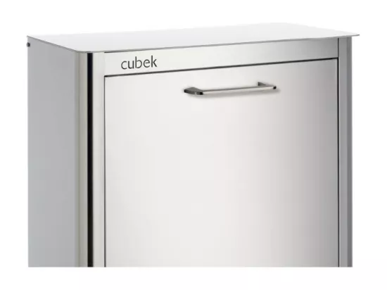Poubelle cuisine de tri sélectif - 3 compartiments de 20L- Acier Inoxydable - CUBEK