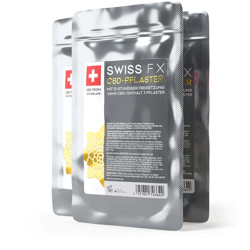 CBD Pflaster mit 20 mg CBD und Hanf gegen Schmerzen