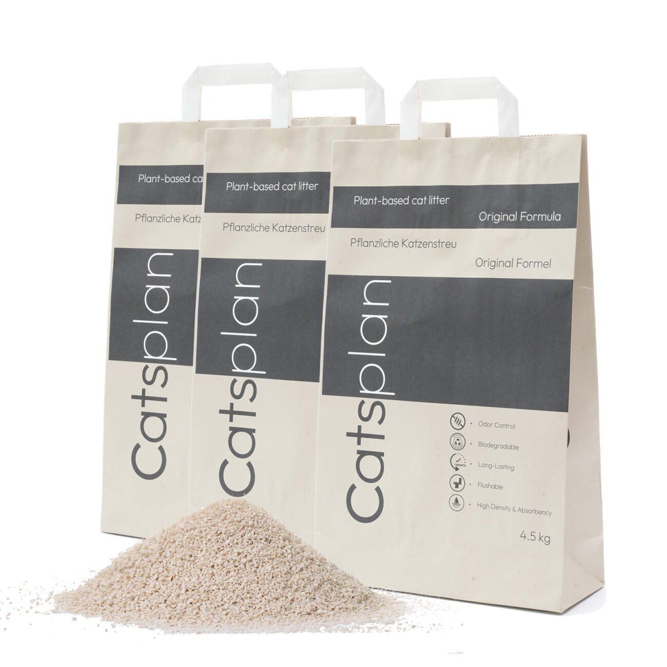 Catsplan pflanzliches Katzenstreu - original 13,5 kg