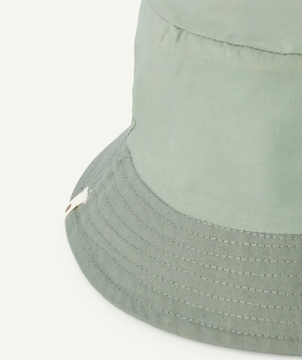 BOB GARÇON EN COTON VERT MARRON ET IMPRIMÉ PALMIER