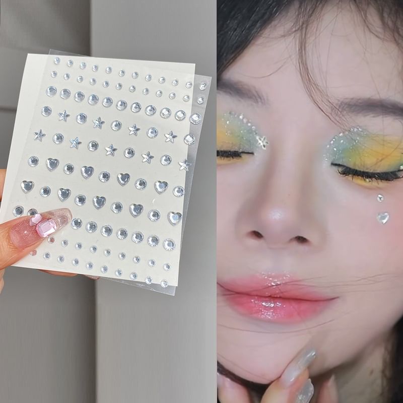 Malnia Home - Hartvormige Gezichtsmake-up Juwelen Sticker