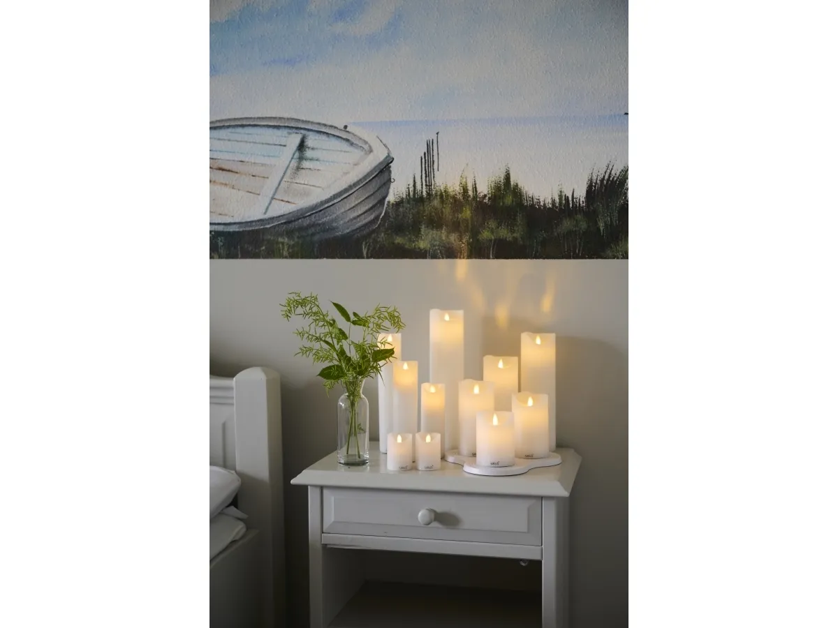 Sirius Sara Genopladelig LED Kronelys Hvid - H 25 cm - 2 stk