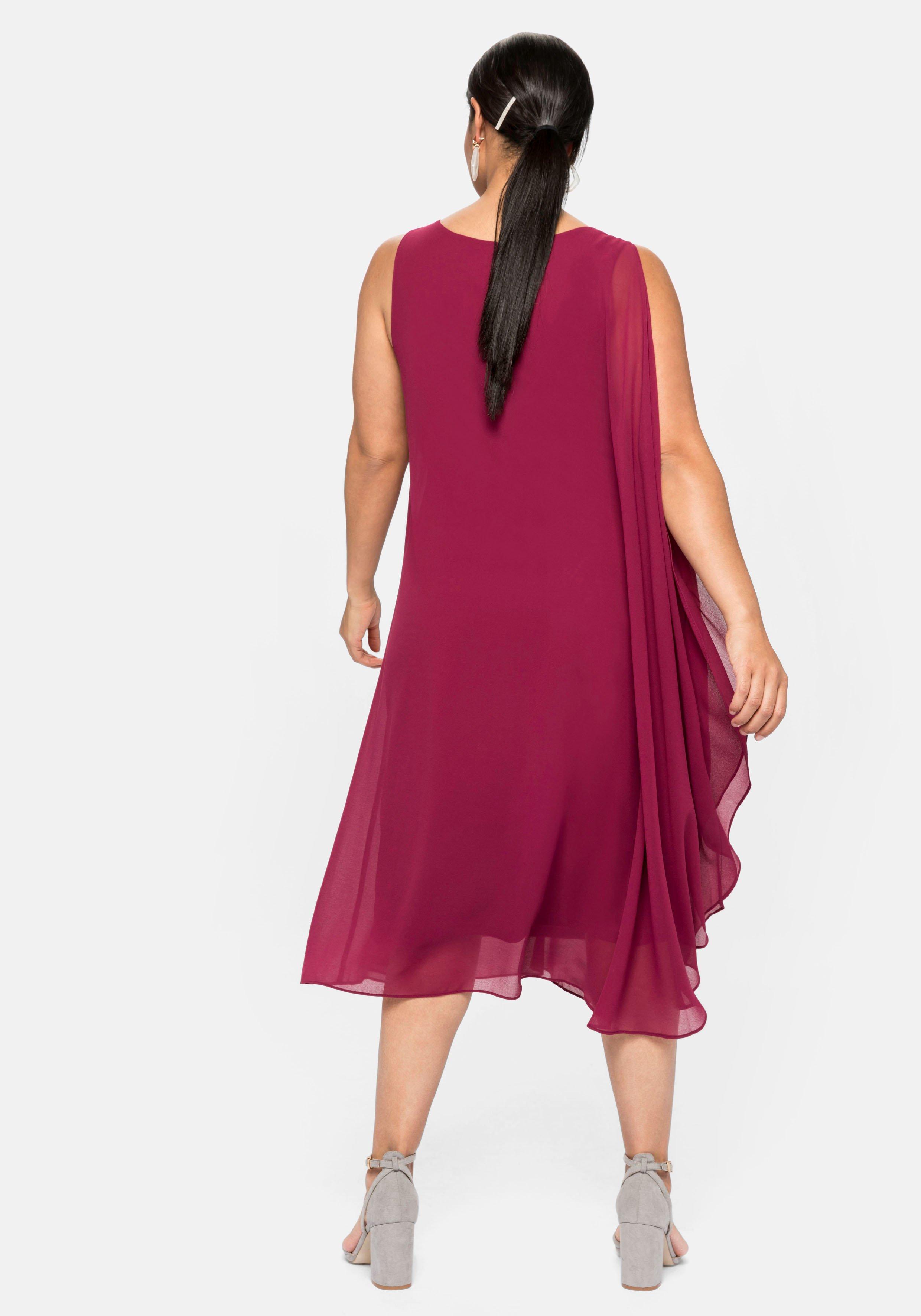 Cocktailkleid aus Chiffon, in A-Linie