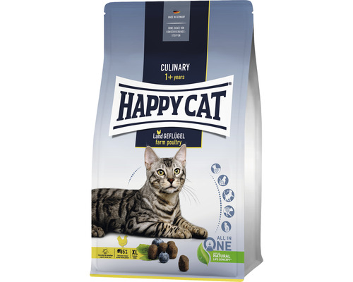 HAPPY CAT Culinair Droogvoer voor Volwassen Pluimvee Katten 1,3 kg