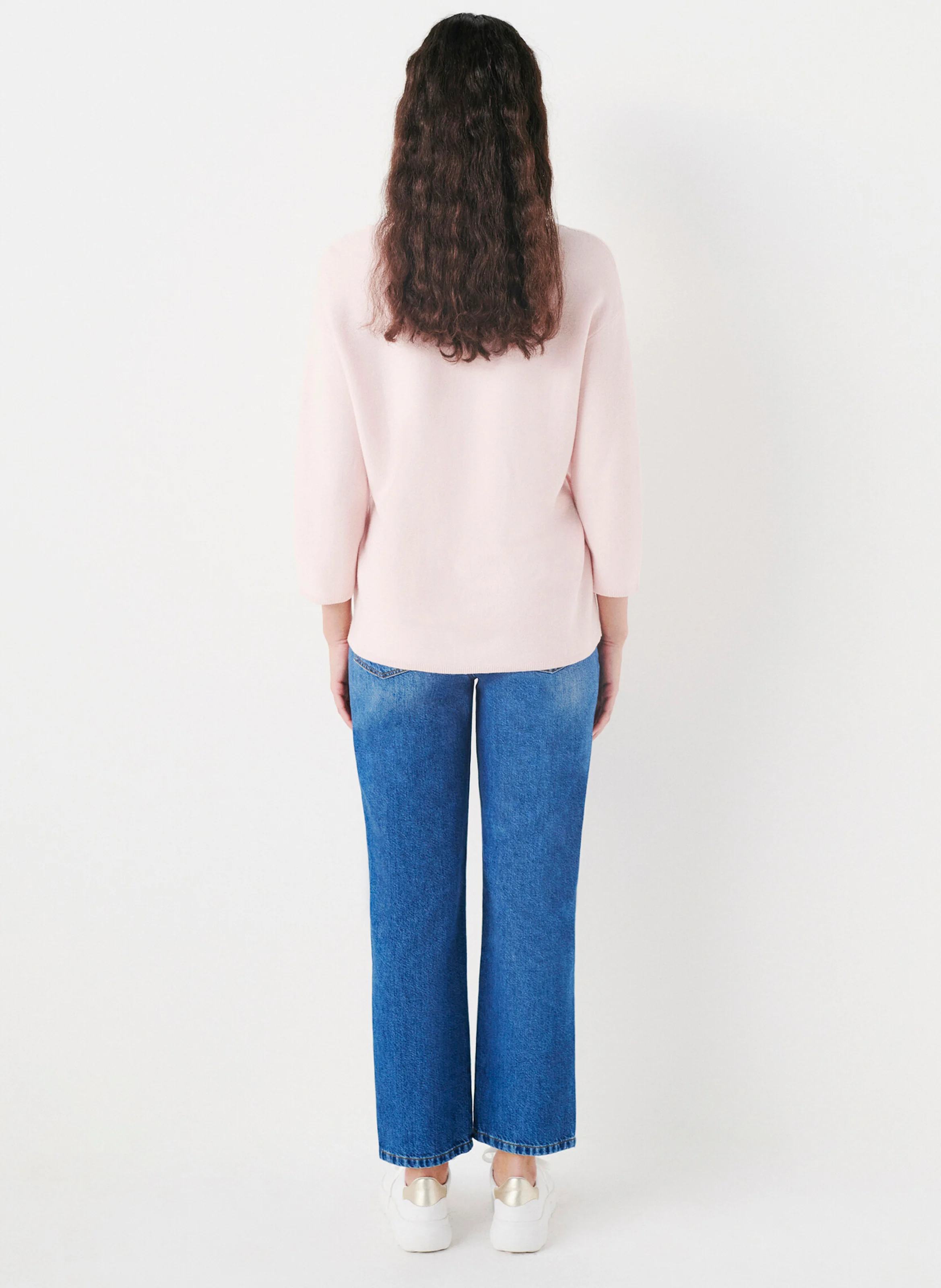 MBOBBY - Pull ample col V en coton | Rose