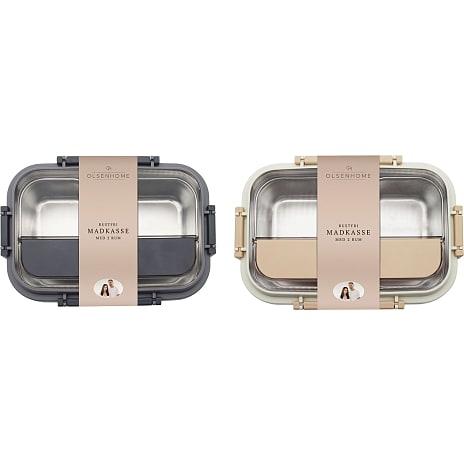 Olsen Home madkasse m. 2 rum – flere varianter - assorteret