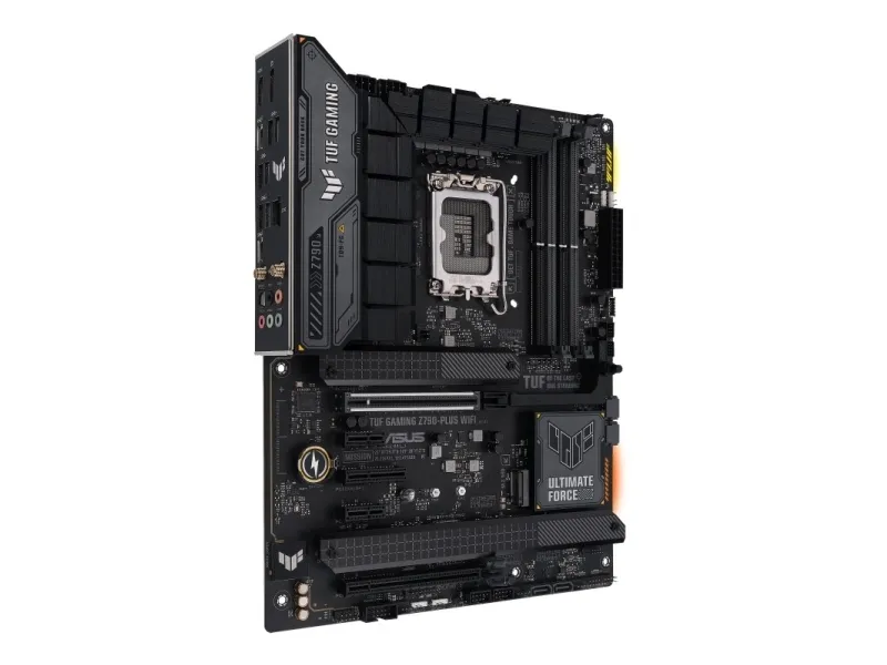 ASUS TUF GAMING Z790-PLUS WIFI - Bundkort - ATX - LGA1700 sokkel - Z790 Chipset - USB4, USB-C 3.2 Gen 2x2, USB-C 3.2 Gen2, USB 3.2 Gen 2, USB 3.2 Gen 1 - 2.5 Gigabit LAN, Wi-Fi 6E, Bluetooth - onboard grafik (CPU påkrævet) - HD Audio (8-kanaler)