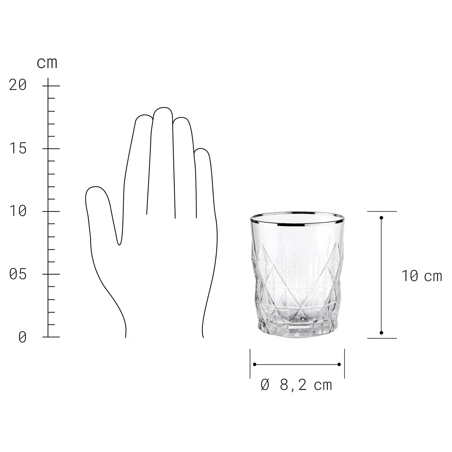 UPSCALE Trinkglas 6er-Set