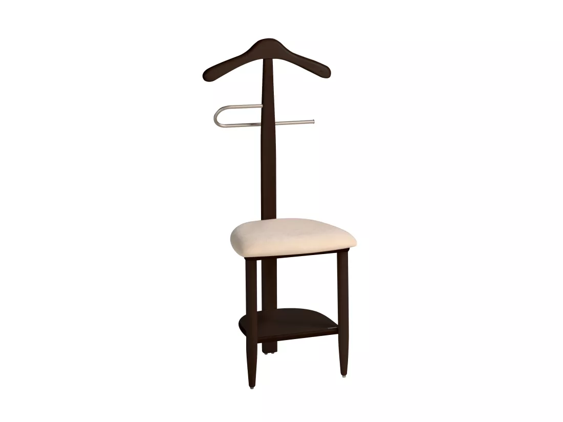 Valet de nuit - H105cm x L45cm x P41cm - hêtre massif wenge - Sedie