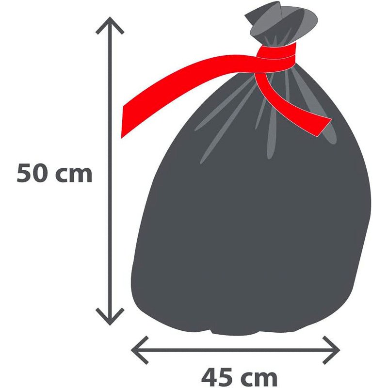 Sac poubelle 20 litres Ultra-résistant Alfapac gris - 40 sacs