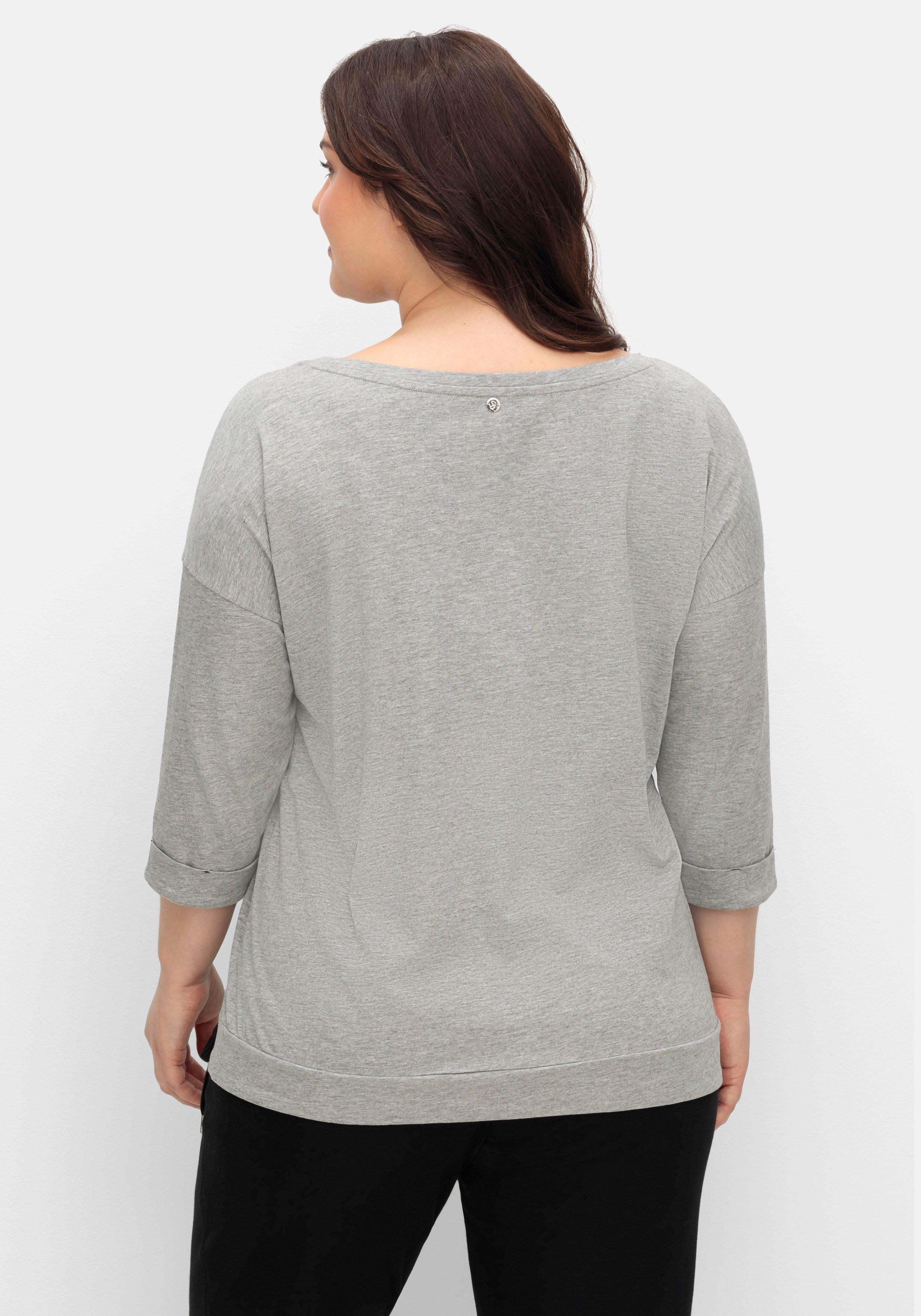 Oversized-Shirt mit Bindeband am Saum