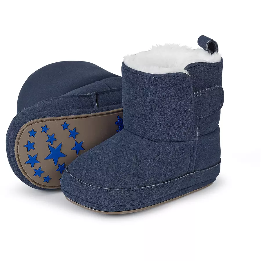 Sterntaler Stiefel Nubuk Teddyflausch marine