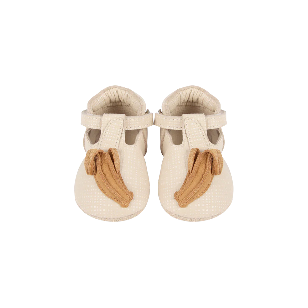 Nanoe Shoes | Banana | Cream Scored Leather