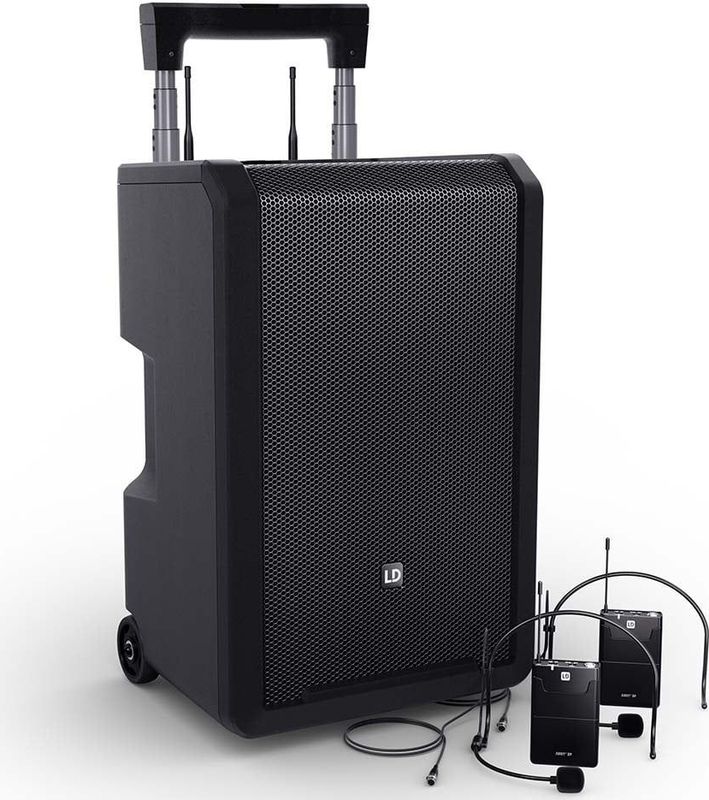LD Systems - ANNY 10 HHD2 - Mobiele Accu Speaker - Met 2 Draadloze Headsetmicrofoons
