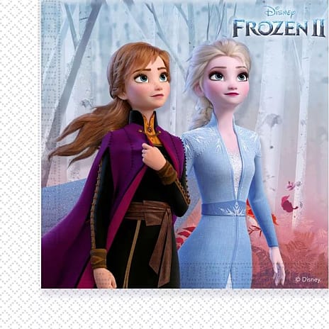 Frozen mønstrede servietter 33x33 cm 20-pak