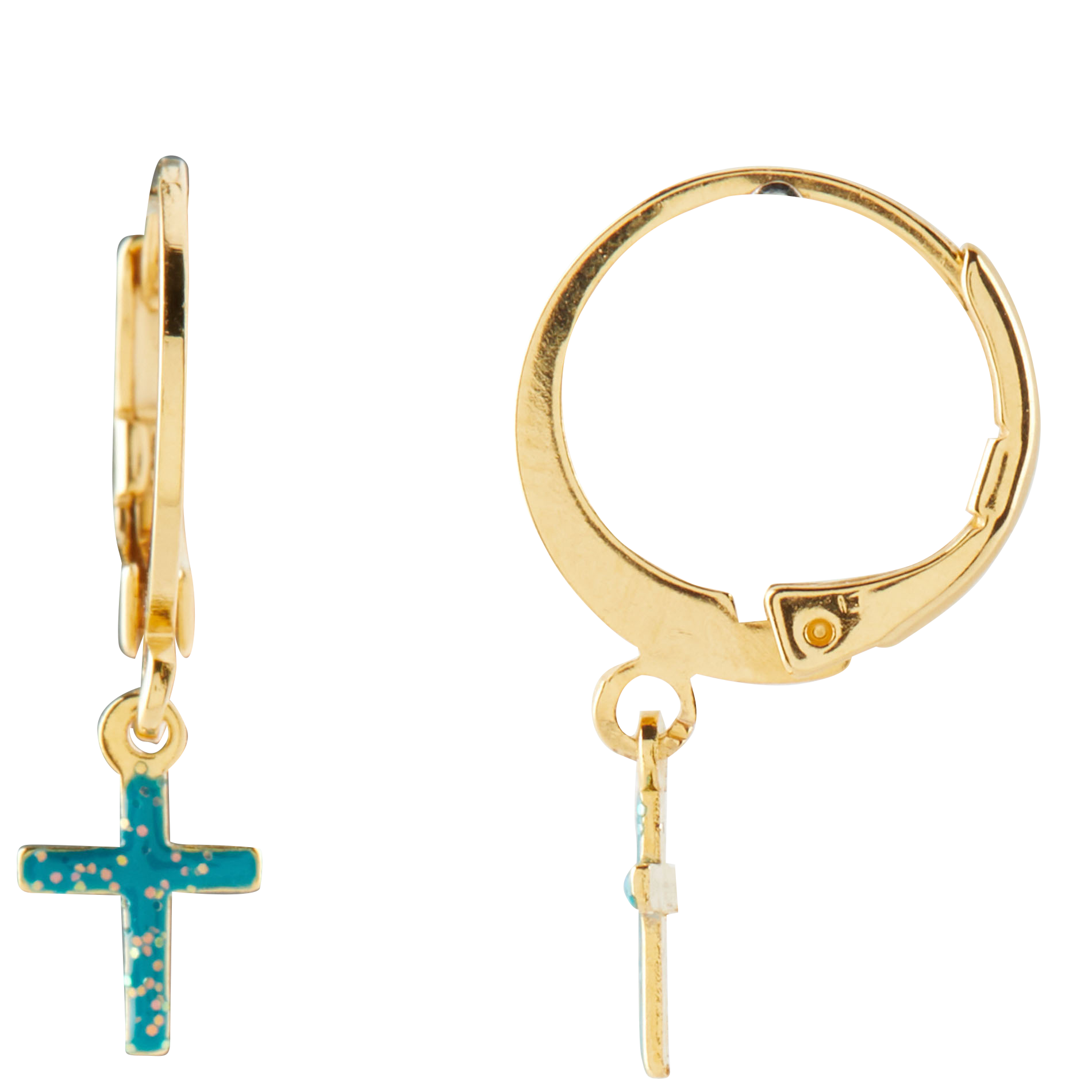CELESTINA - Boucles d'oreilles en plaqué or | Bleu