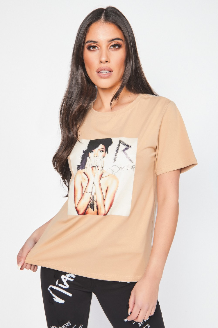 T-shirt marron 
