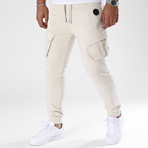 Pantalon Cargo Beige Ecru