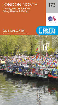 London North, The City, West End, Enfield, Ealing, Harrow & Watford - OS Explorer Map 173 (Sheet map, folded)